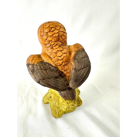 Ceramic Cute Baby Owl Statue Figurine Woodland Creature Nursery Decor Vintage - Picture 5 of 8